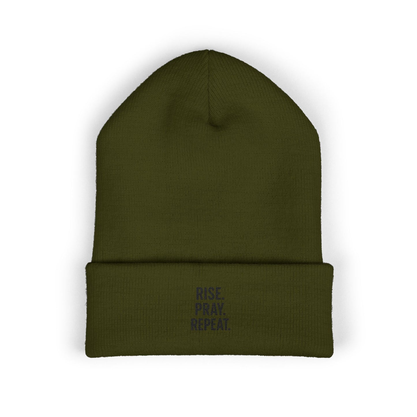 Rise Pray Repeat, cuffed beanie Hat, Gift for Her, Beanie for God Lovers, Cozy Style for All Occasions