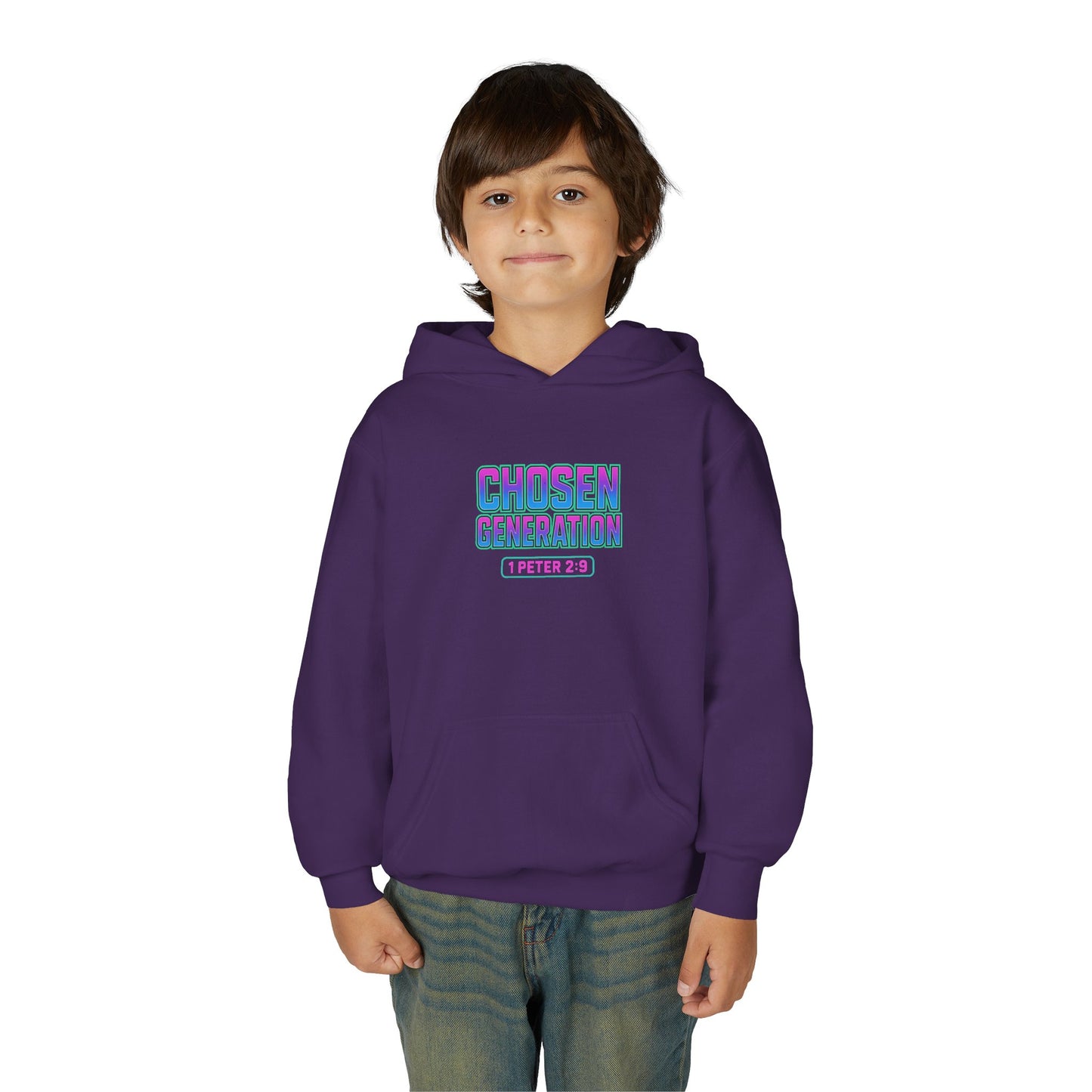 Youth Hooded Sweatshirt - Chosen Generation, Inspirational Gift, Christian Apparel, Bible Verse Hoodie, Youth Fashion, Trendy Hoodie