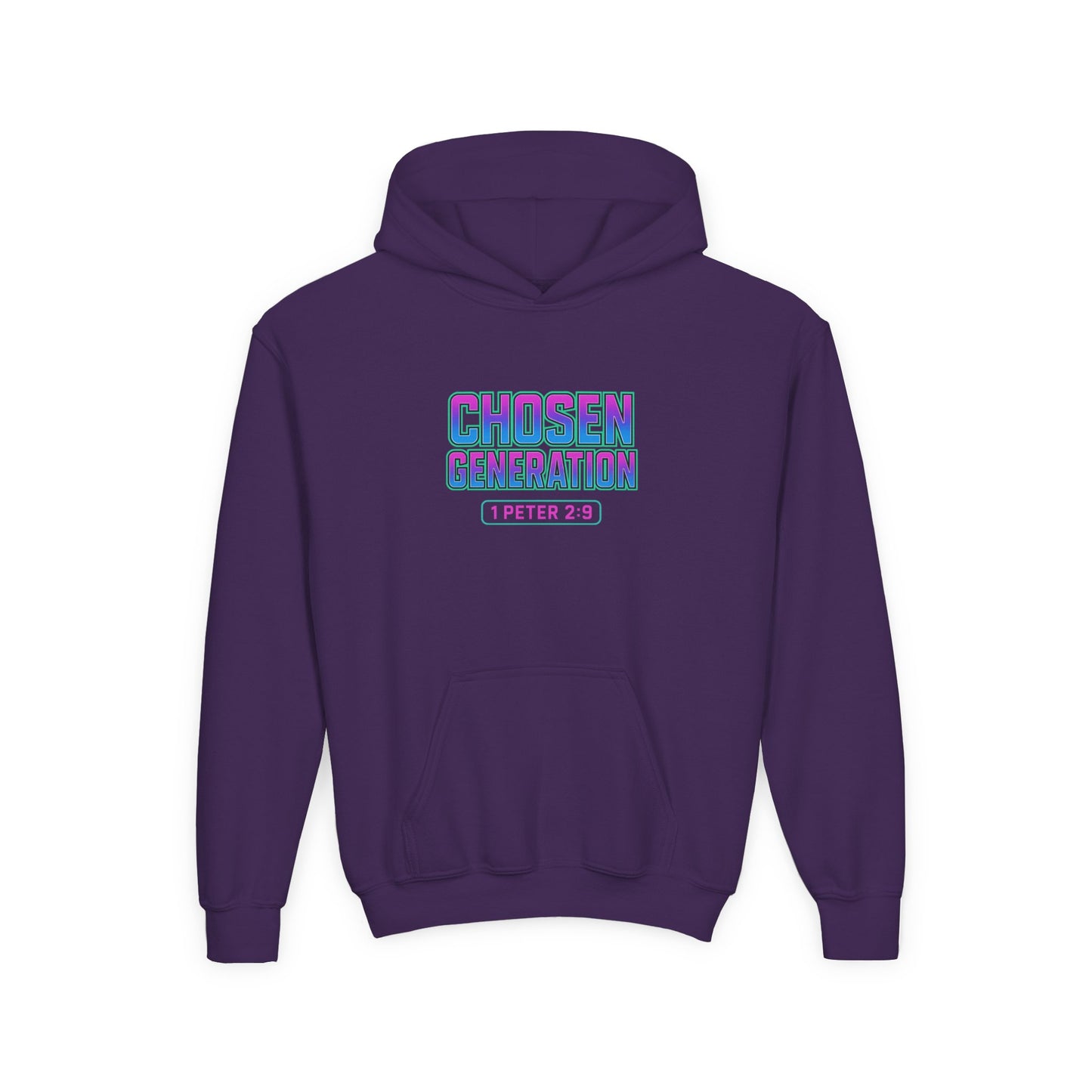 Youth Hooded Sweatshirt - Chosen Generation, Inspirational Gift, Christian Apparel, Bible Verse Hoodie, Youth Fashion, Trendy Hoodie