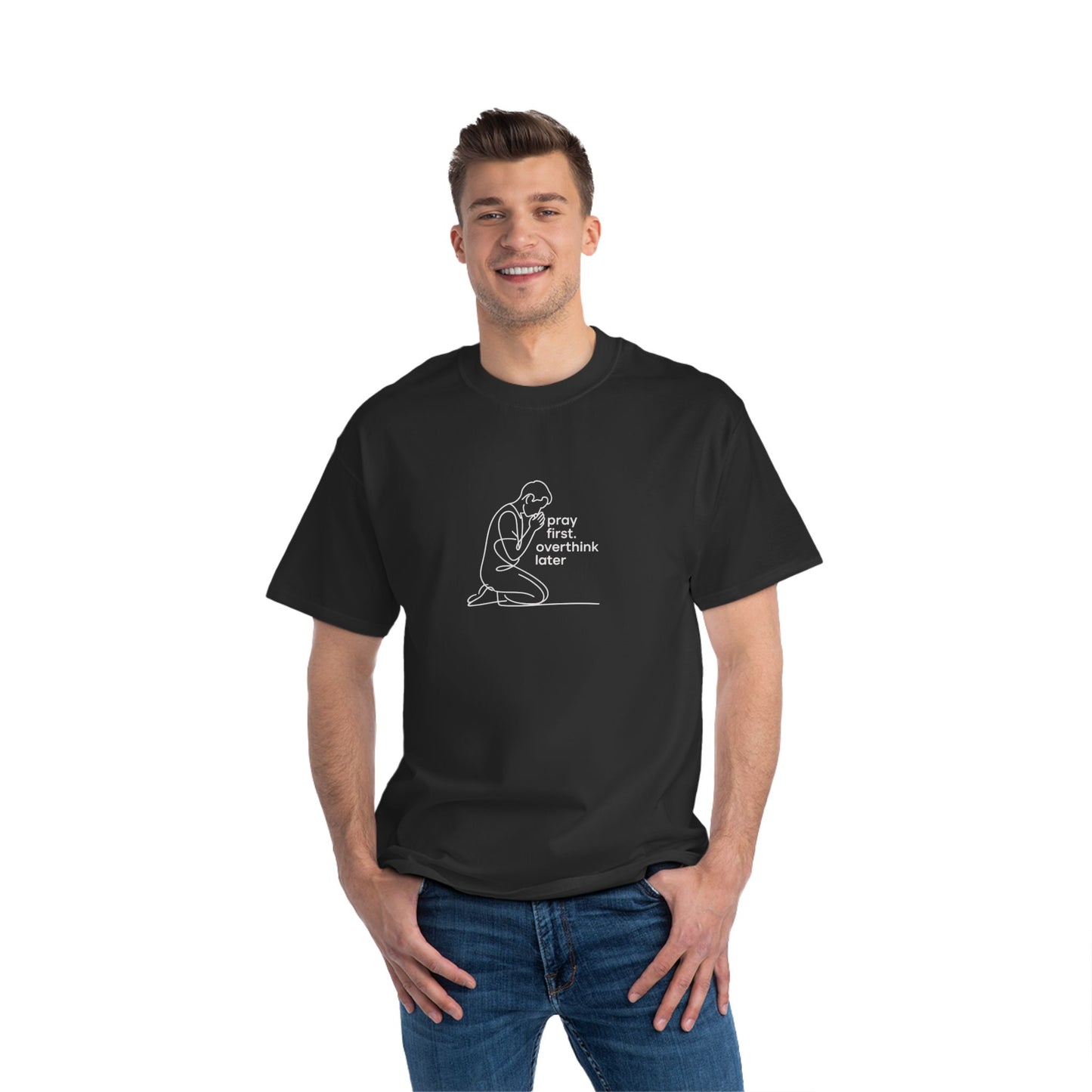 Pray First T-Shirt | Inspirational Quote Tee, Spiritual Gift, Faith-Based Apparel, Meditation Shirt, Everyday Wear