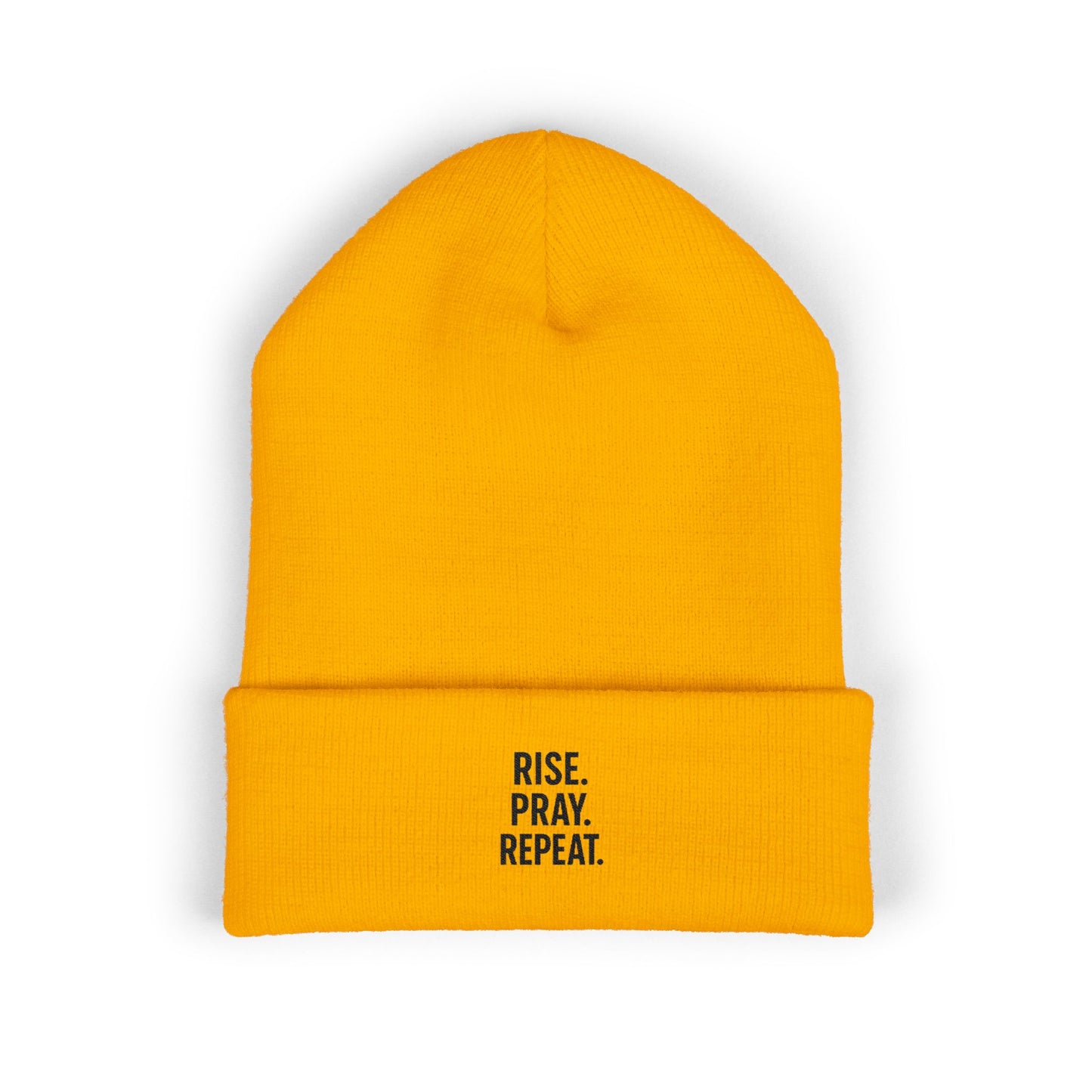 Rise Pray Repeat, cuffed beanie Hat, Gift for Her, Beanie for God Lovers, Cozy Style for All Occasions