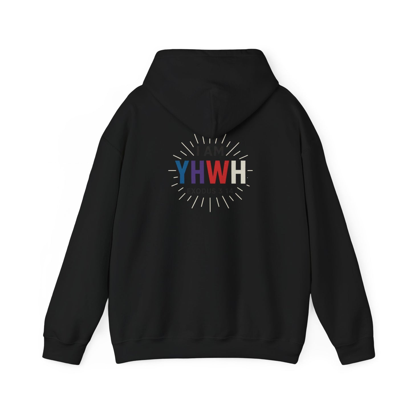 Vibrant YHWH Hoodie for Spiritual Connection, Unisex Sweatshirt, Religious Gift, Faith Apparel, Cozy Layering Piece, Bible Verses