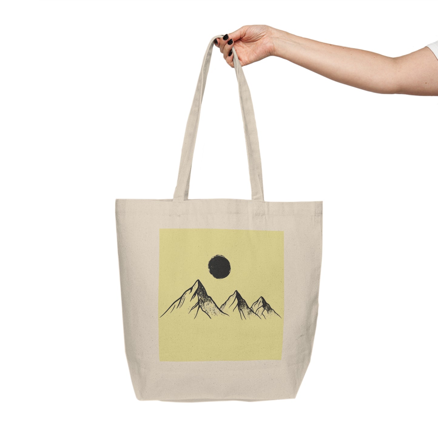 Mountain Sunrise Canvas Tote Bag | Eco-Friendly Shopper, Travel Bag, Beach Tote, Gift for Nature Lovers, Weekend Bag