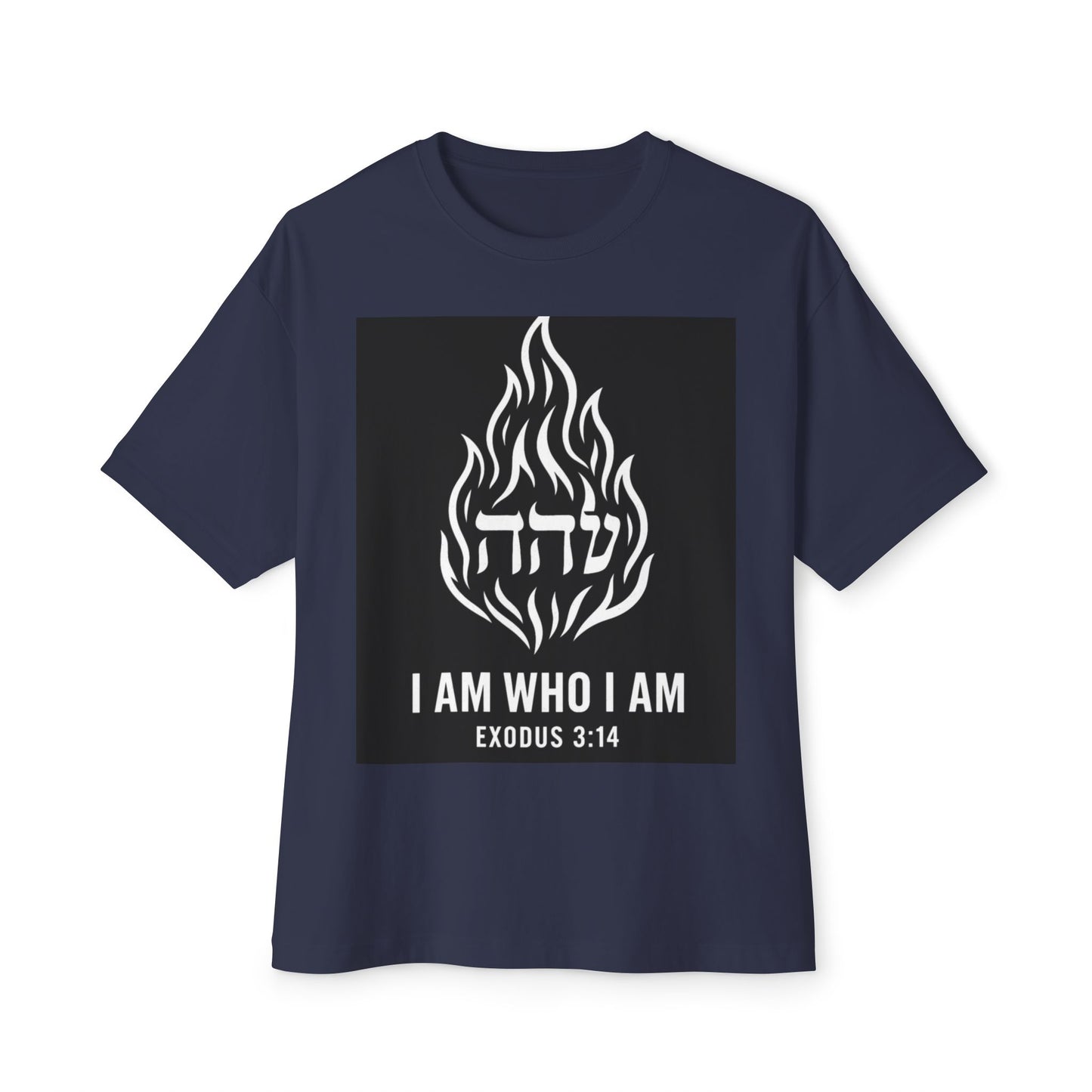 Unisex Oversized Tee - I AM WHO I AM, Inspirational Graphic T-Shirt, Faith Apparel, Christian Gift, Everyday Comfort