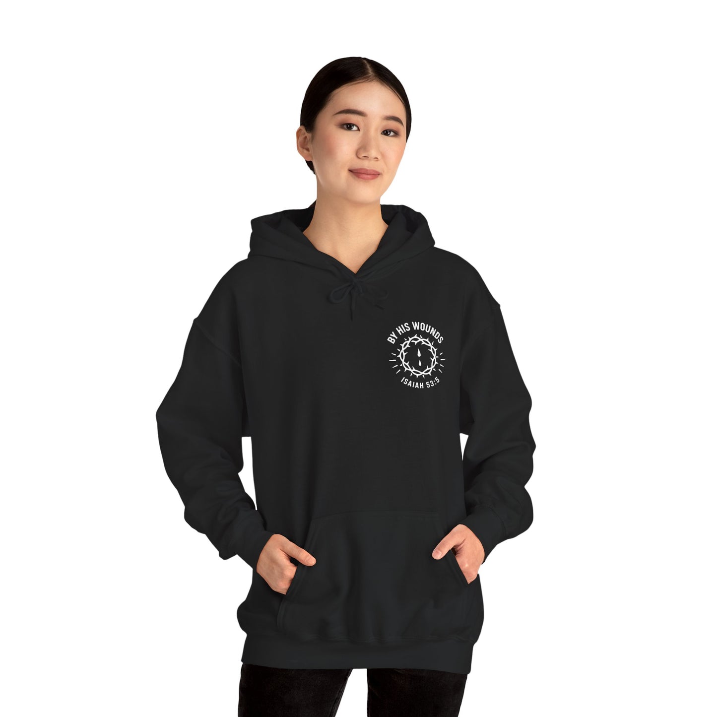 By His Wounds -Inspirational Unisex Hoodie - Perfect for Relaxation, Gifting, Casual Wear, and Celebrations