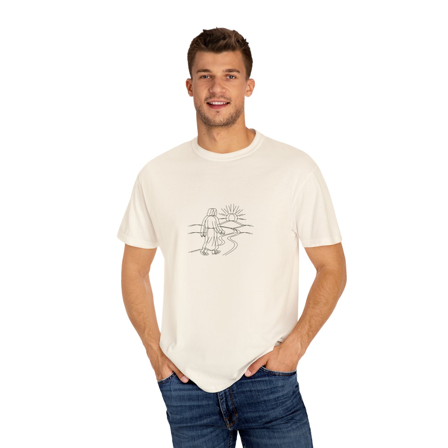 Relaxed Vibe Garment-Dyed T-shirt, Casual Wear, Nature Lover's Gift, Unisex Apparel, Summer Outfit, Graphic Tee