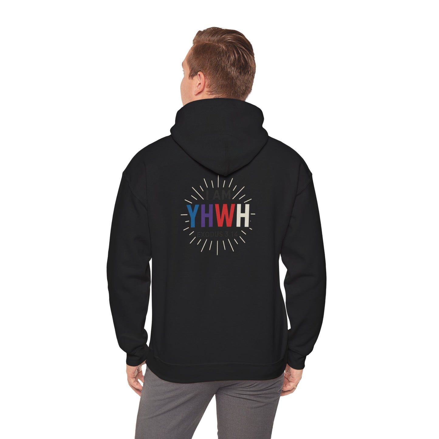 Vibrant YHWH Hoodie for Spiritual Connection, Unisex Sweatshirt, Religious Gift, Faith Apparel, Cozy Layering Piece, Bible Verses