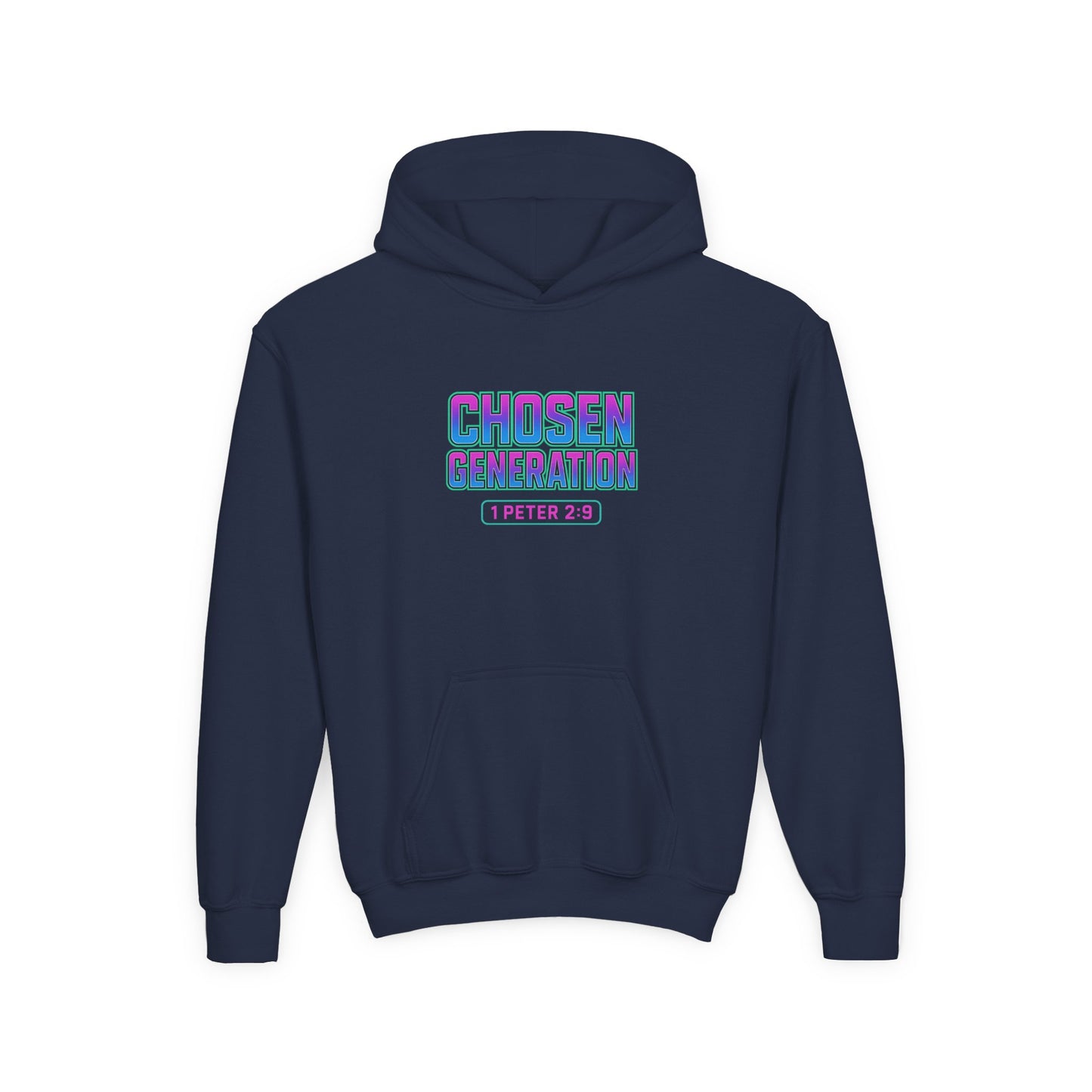 Youth Hooded Sweatshirt - Chosen Generation, Inspirational Gift, Christian Apparel, Bible Verse Hoodie, Youth Fashion, Trendy Hoodie