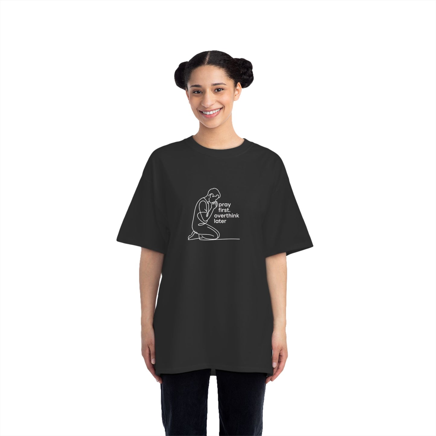 Pray First T-Shirt | Inspirational Quote Tee, Spiritual Gift, Faith-Based Apparel, Meditation Shirt, Everyday Wear