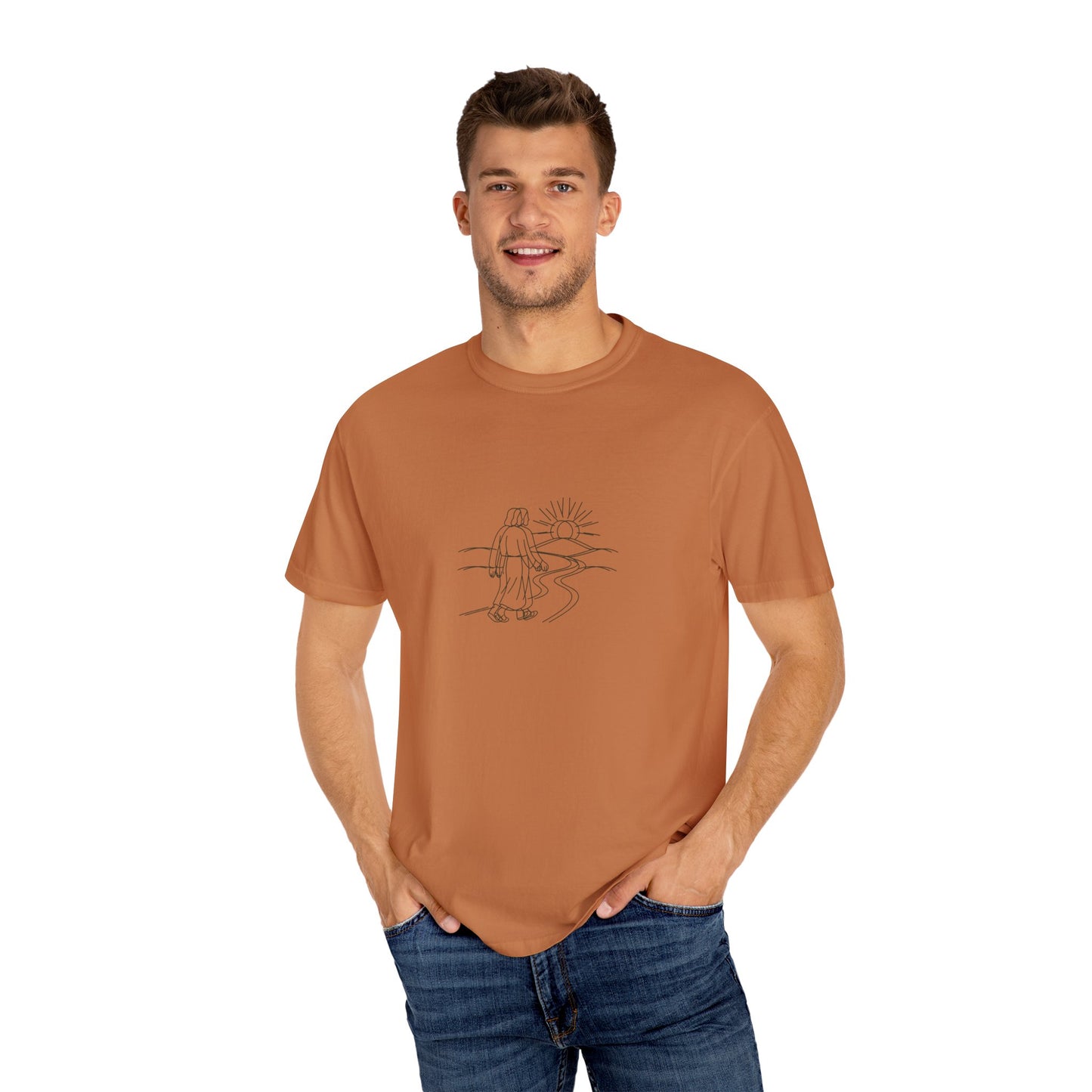 Relaxed Vibe Garment-Dyed T-shirt, Casual Wear, Nature Lover's Gift, Unisex Apparel, Summer Outfit, Graphic Tee