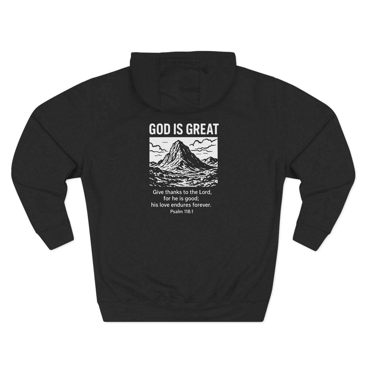 Fleece Hoodie - 'god is great' TrueWalk Apparel Design