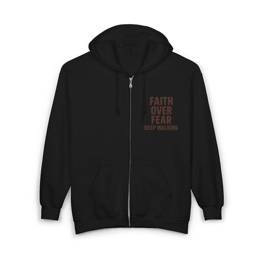Faith Over Fear Unisex Heavy Blend™ Full Zip Hooded Sweatshirt