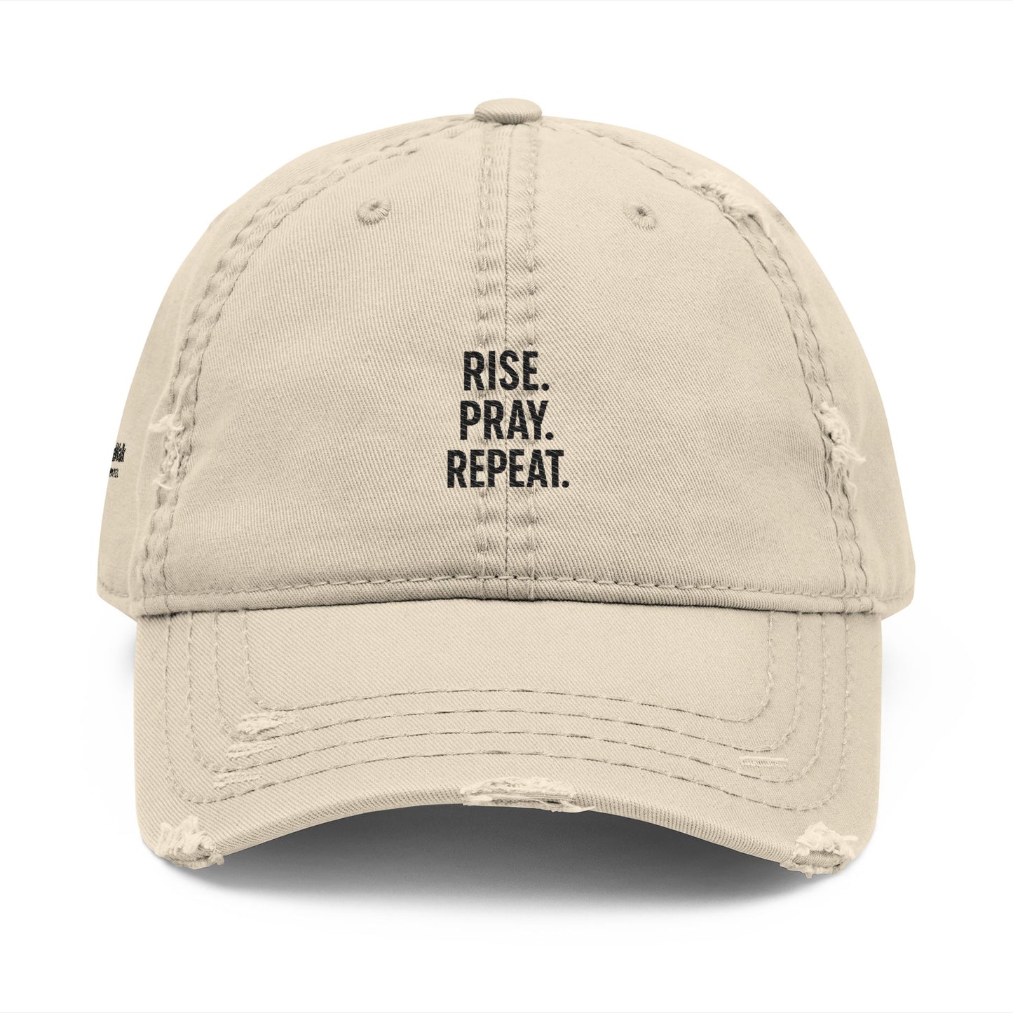 Distressed Dad Hat Rise, Paw, Repeat
