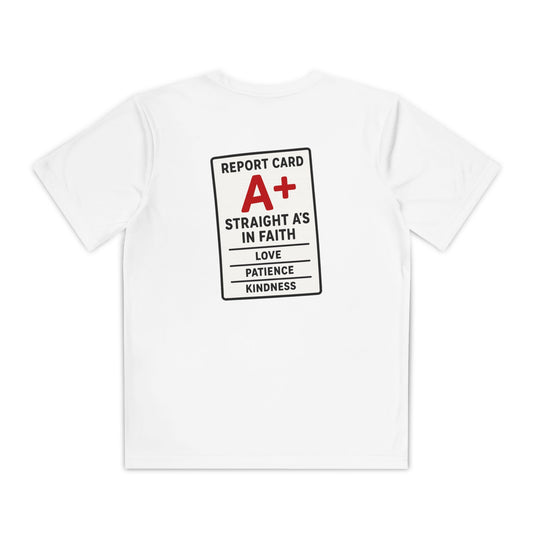 Youth Motivational Tee - A+ Report Card Design, Inspirational Gift for Kids, School Spirit Shirt, Positive Affirmation Apparel, [...]