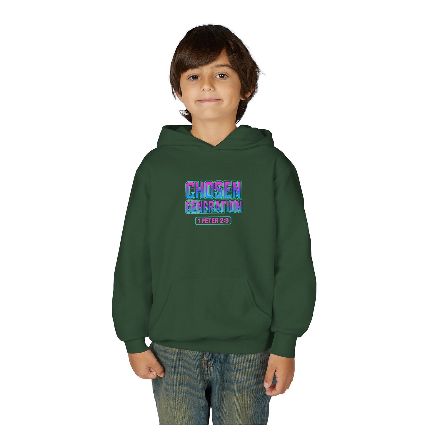 Youth Hooded Sweatshirt - Chosen Generation, Inspirational Gift, Christian Apparel, Bible Verse Hoodie, Youth Fashion, Trendy Hoodie