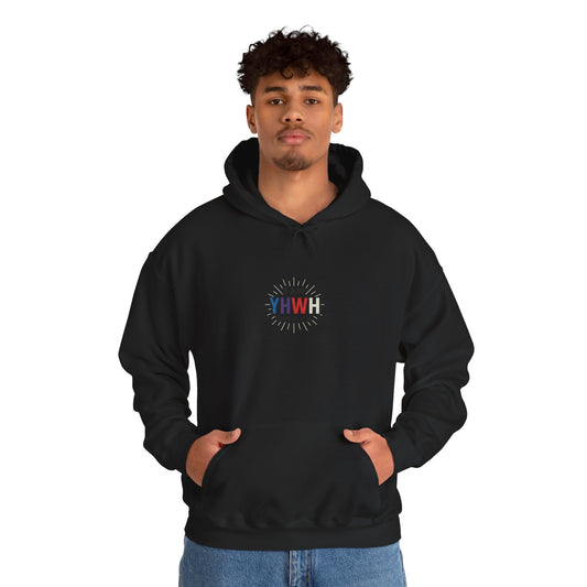 Vibrant YHWH Hoodie for Spiritual Connection, Unisex Sweatshirt, Religious Gift, Faith Apparel, Cozy Layering Piece, Bible Verses