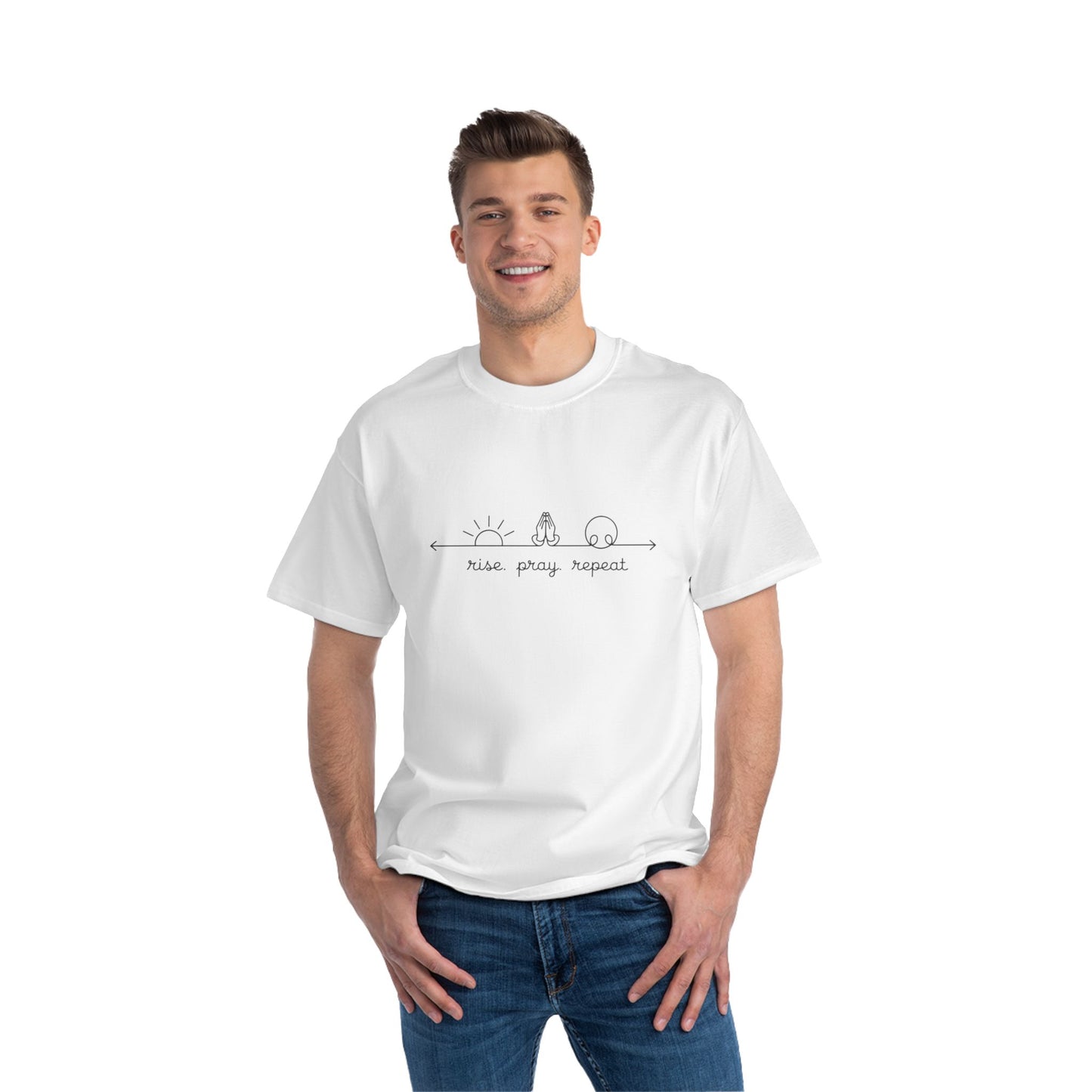 Rise Pray Repeat Short-Sleeve T-Shirt, Inspirational Tee, Faith-Based Gift, Motivational Apparel, Everyday Comfort Tee, Positive [...]