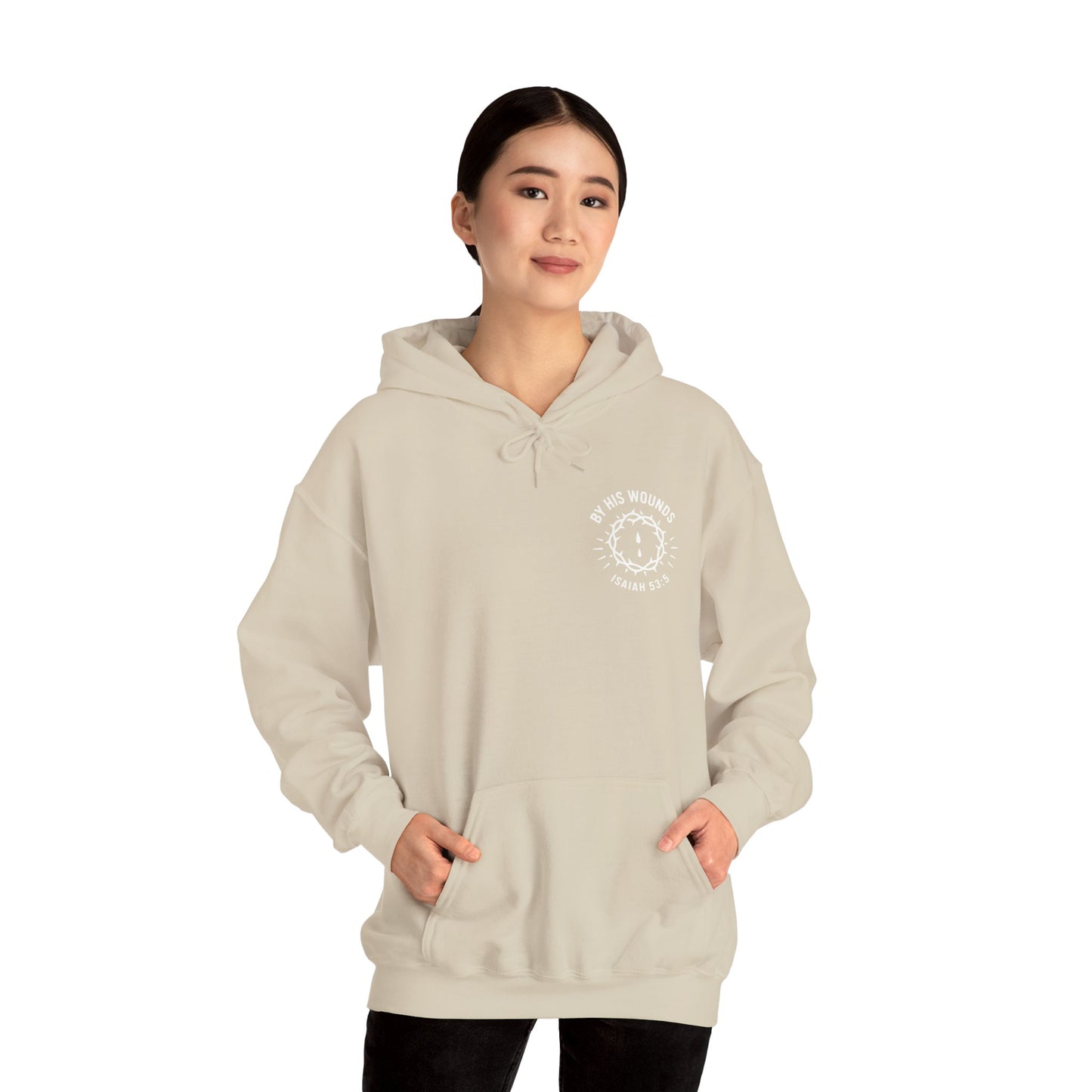 By His Wounds -Inspirational Unisex Hoodie - Perfect for Relaxation, Gifting, Casual Wear, and Celebrations