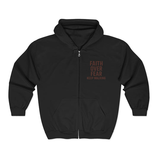 Faith Over Fear Unisex Heavy Blend™ Full Zip Hooded Sweatshirt