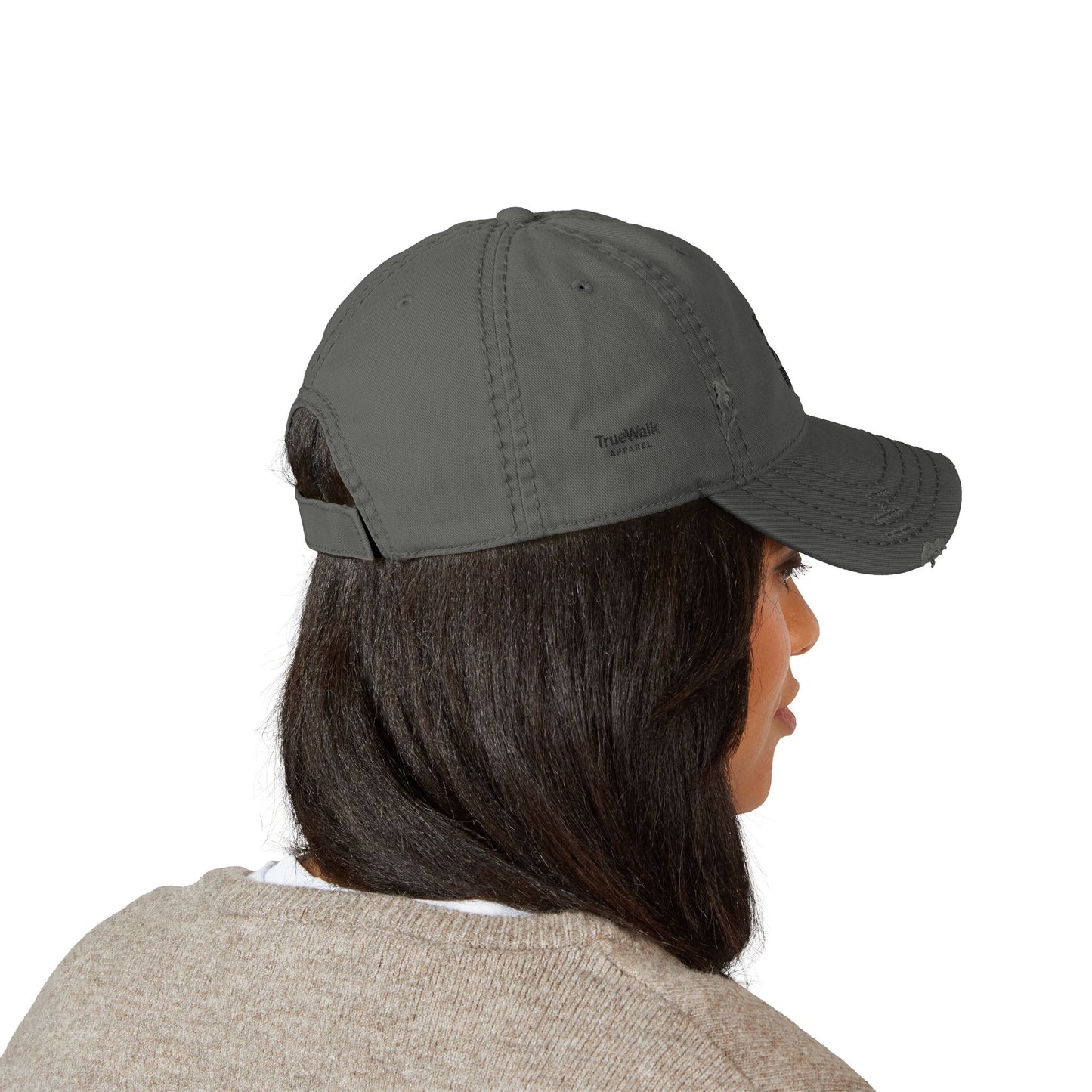 Distressed Dad Hat Rise, Paw, Repeat