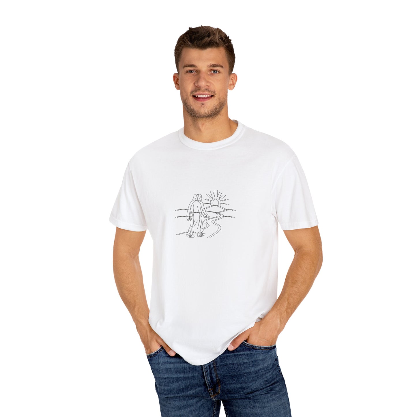 Relaxed Vibe Garment-Dyed T-shirt, Casual Wear, Nature Lover's Gift, Unisex Apparel, Summer Outfit, Graphic Tee
