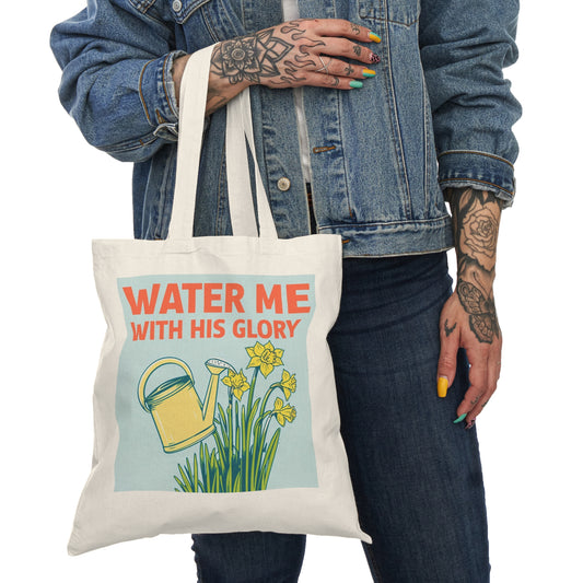 Natural Tote Bag with Inspirational Quote, Eco-Friendly Shopper, Gift for Garden Lovers, Everyday Use, Reusable Grocery Bag