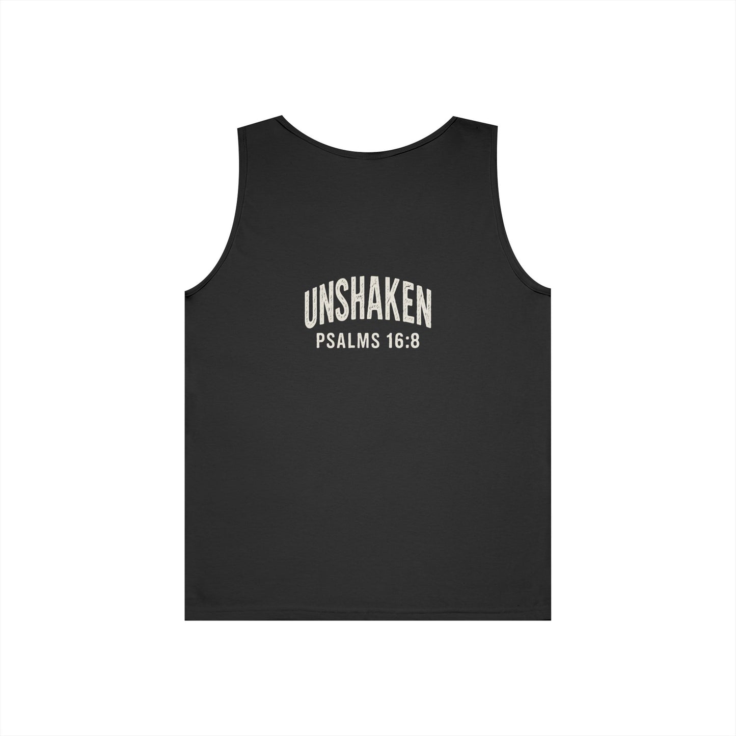 Unisex Heavy Cotton Tank Top with 'UNSHAKEN' Design, Inspirational Summer Apparel, Gift for Friends, Faith-Based Activewear, Perfect [...]