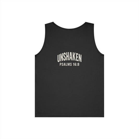Unisex Heavy Cotton Tank Top with 'UNSHAKEN' Design, Inspirational Summer Apparel, Gift for Friends, Faith-Based Activewear, Perfect [...]