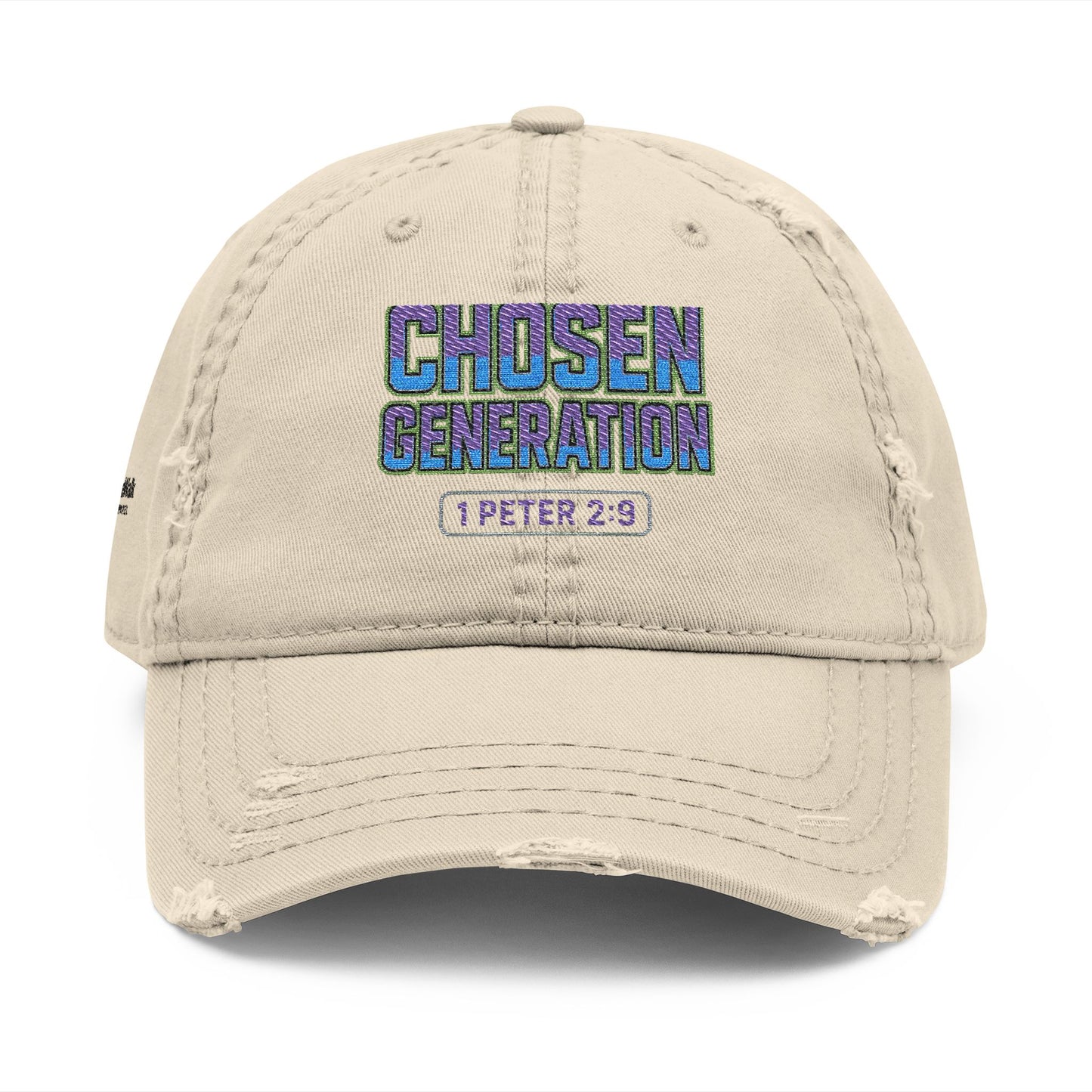 Chosen Generation Distressed Dad Hat, Embroidered Cap