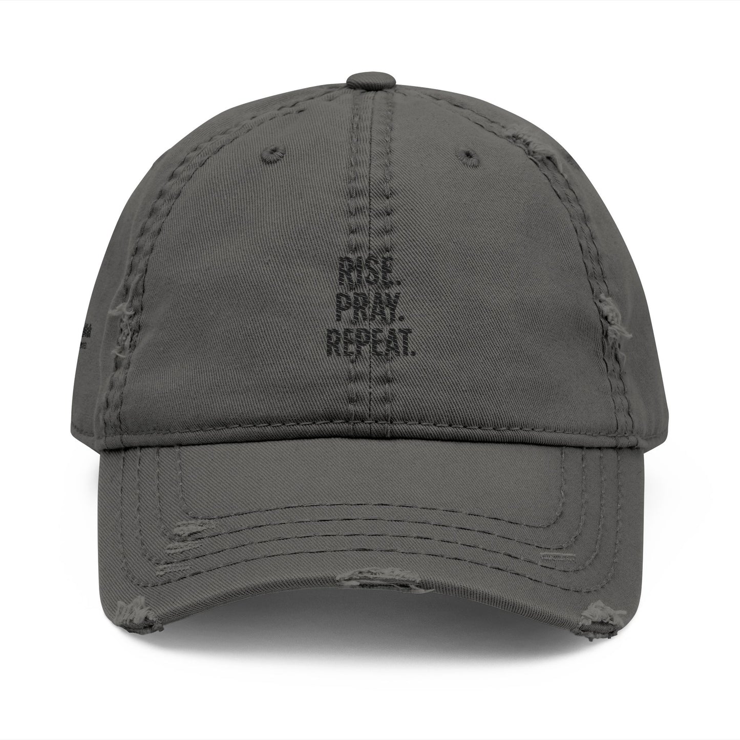 Distressed Dad Hat Rise, Paw, Repeat