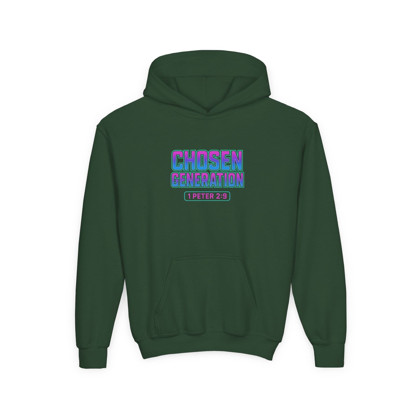Youth Hooded Sweatshirt - Chosen Generation, Inspirational Gift, Christian Apparel, Bible Verse Hoodie, Youth Fashion, Trendy Hoodie