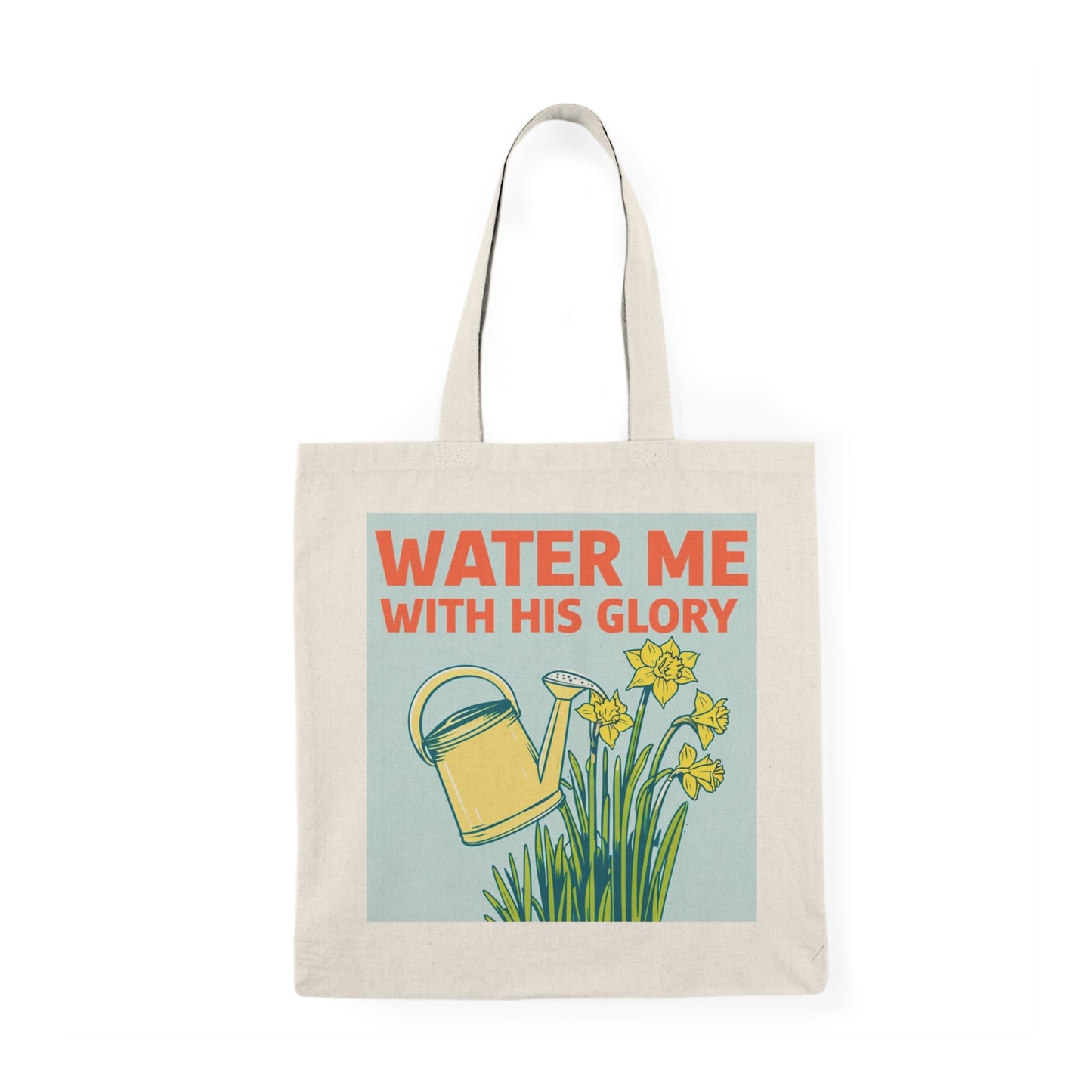 Natural Tote Bag with Inspirational Quote, Eco-Friendly Shopper, Gift for Garden Lovers, Everyday Use, Reusable Grocery Bag