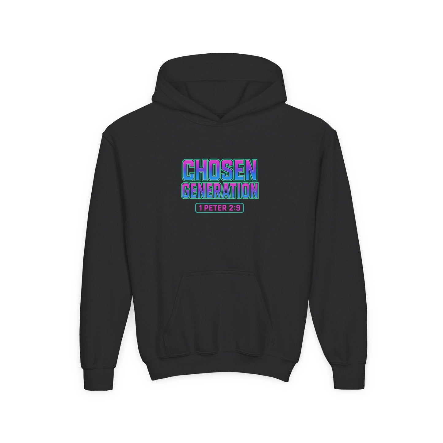 Youth Hooded Sweatshirt - Chosen Generation, Inspirational Gift, Christian Apparel, Bible Verse Hoodie, Youth Fashion, Trendy Hoodie