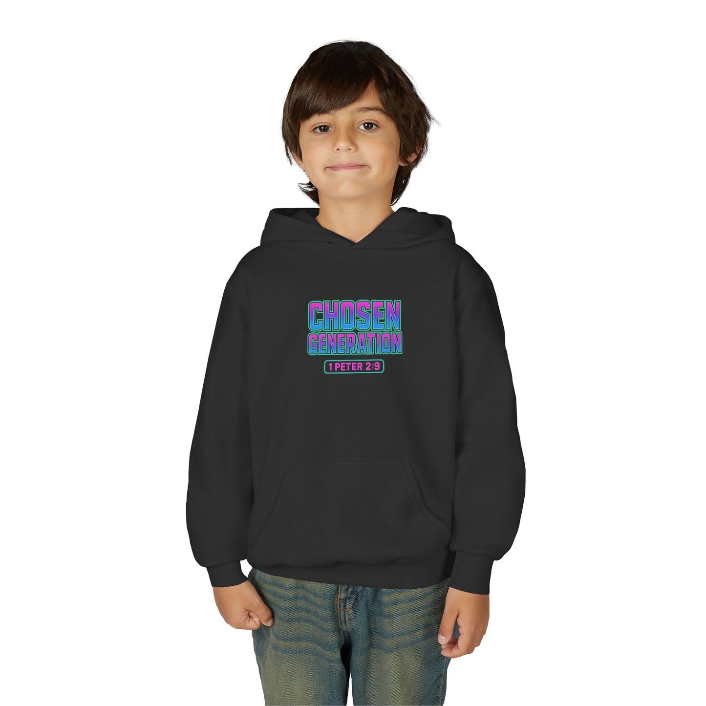 Youth Hooded Sweatshirt - Chosen Generation, Inspirational Gift, Christian Apparel, Bible Verse Hoodie, Youth Fashion, Trendy Hoodie