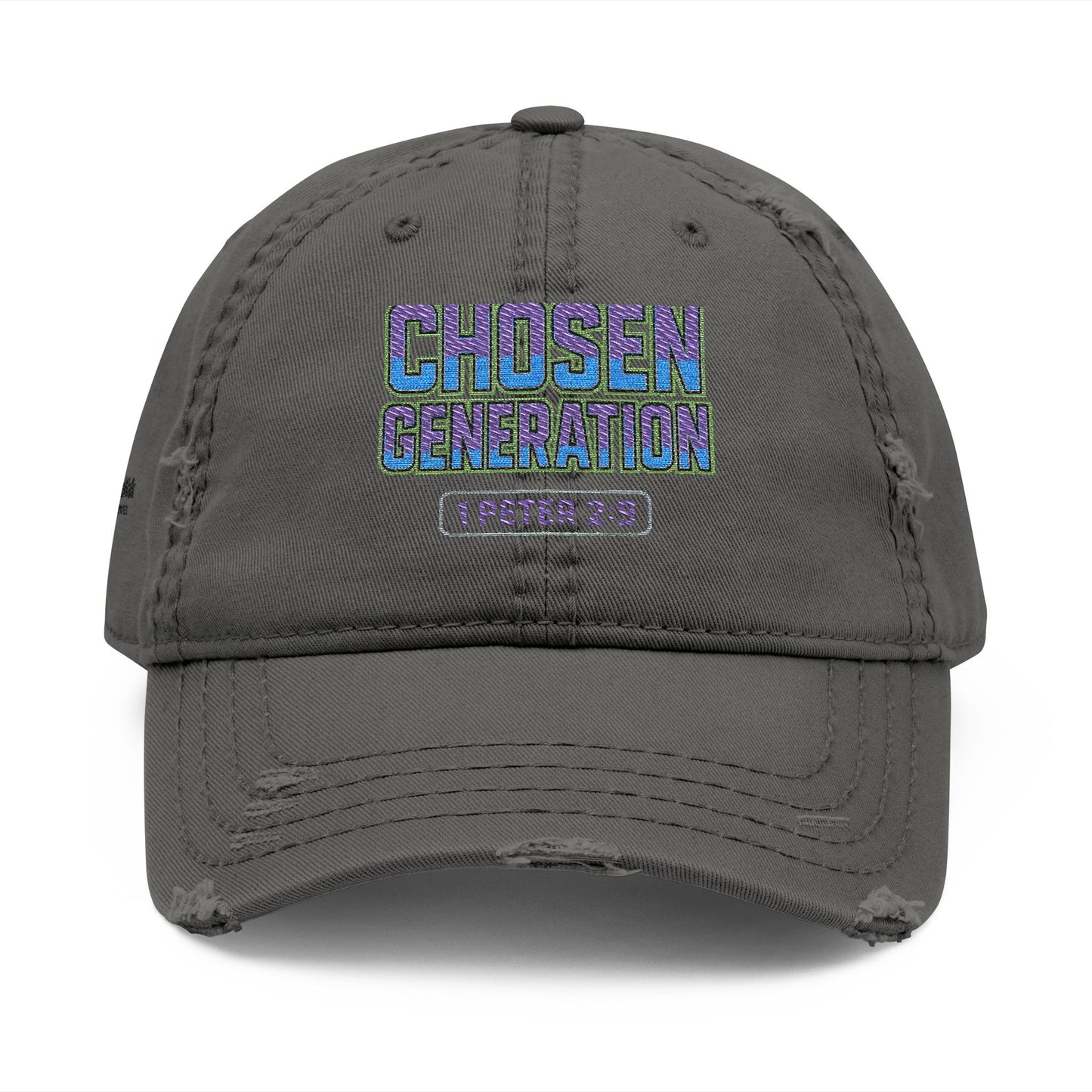Chosen Generation Distressed Dad Hat, Embroidered Cap
