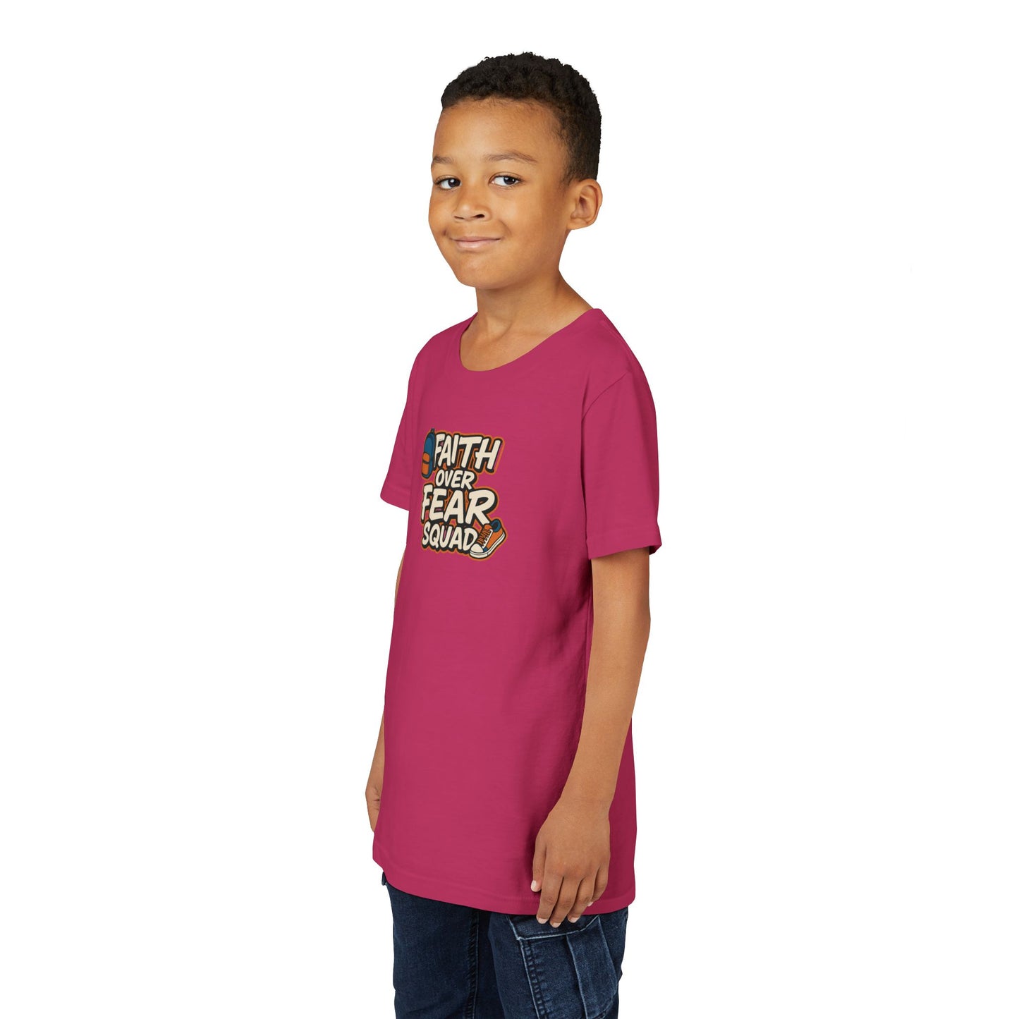 Faith Over Fear Squad' Design, Inspirational Tees for Kids, Motivational T-Shirt, Perfect for [...]