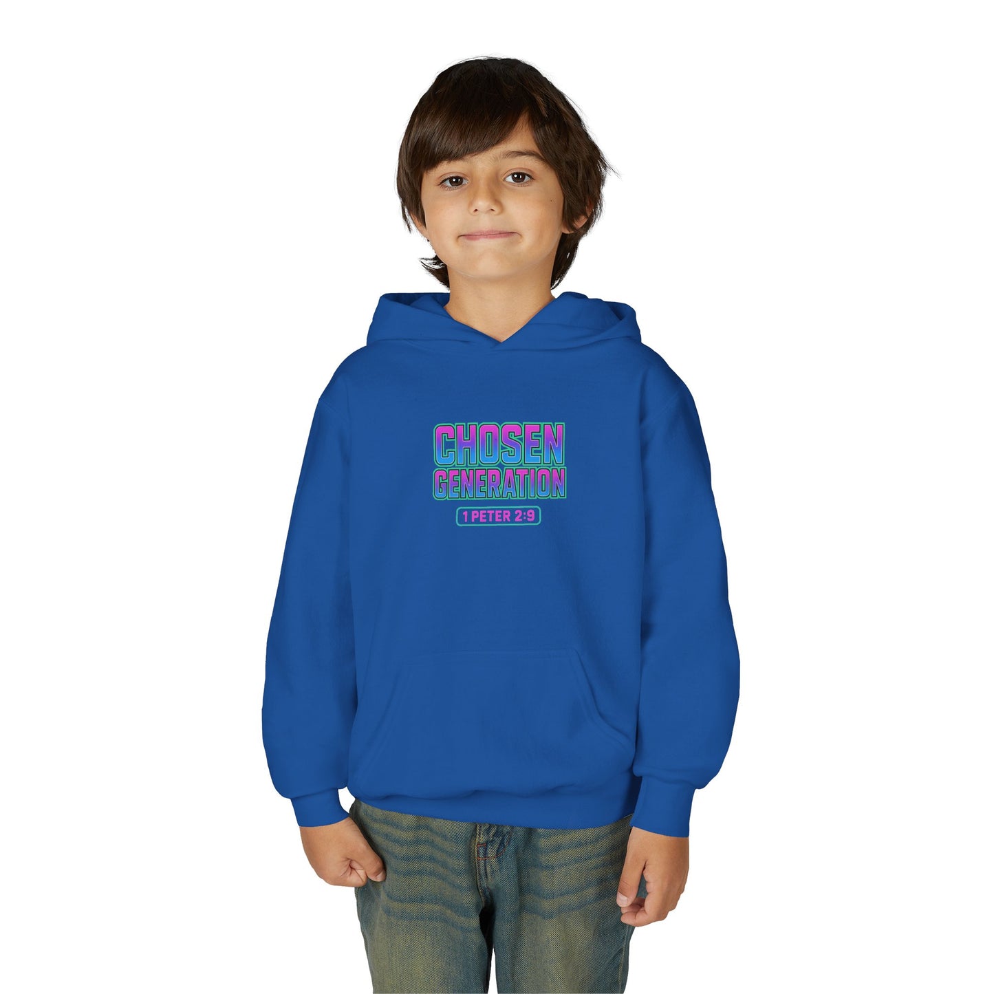 Youth Hooded Sweatshirt - Chosen Generation, Inspirational Gift, Christian Apparel, Bible Verse Hoodie, Youth Fashion, Trendy Hoodie