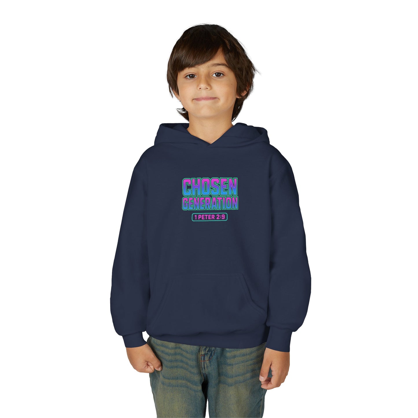 Youth Hooded Sweatshirt - Chosen Generation, Inspirational Gift, Christian Apparel, Bible Verse Hoodie, Youth Fashion, Trendy Hoodie
