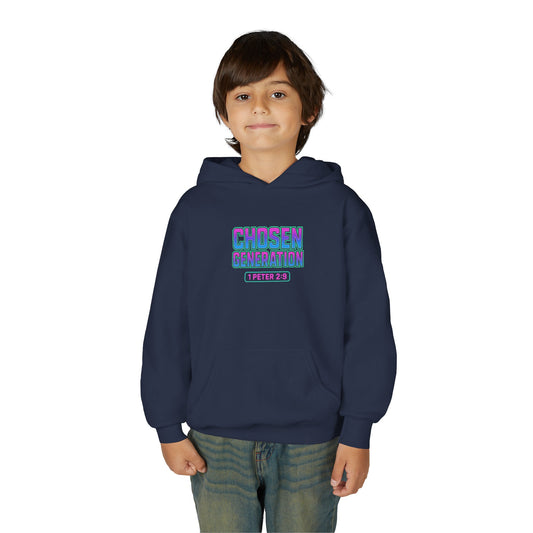 Youth Hooded Sweatshirt - Chosen Generation, Inspirational Gift, Christian Apparel, Bible Verse Hoodie, Youth Fashion, Trendy Hoodie
